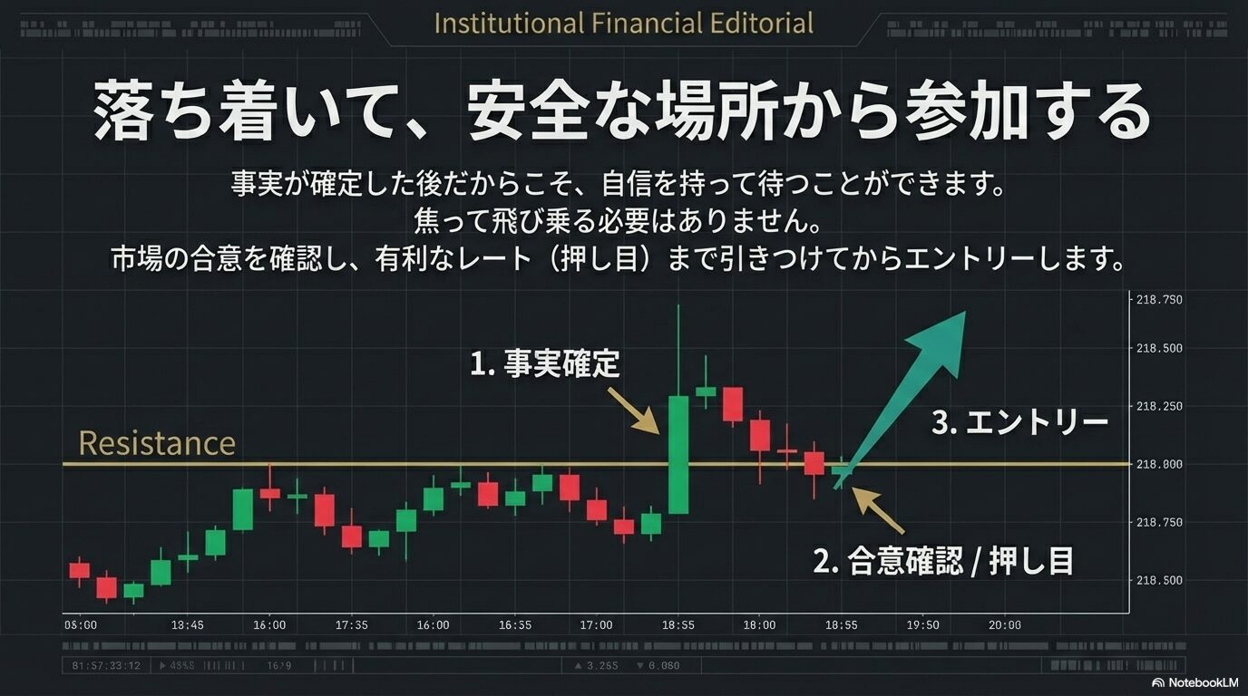 ブレイク後の押し目買い 戻り売り リテスト狙いのチャートパターン