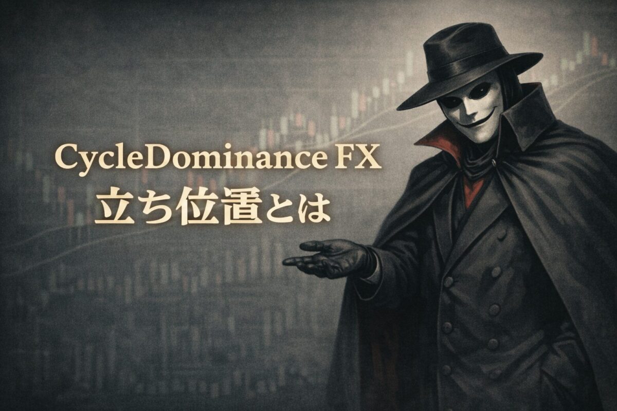 CycleDominance FXの立ち位置とは。FXトレードにおける環境認識ツールとしての役割と、このインジケーターの重要性について。