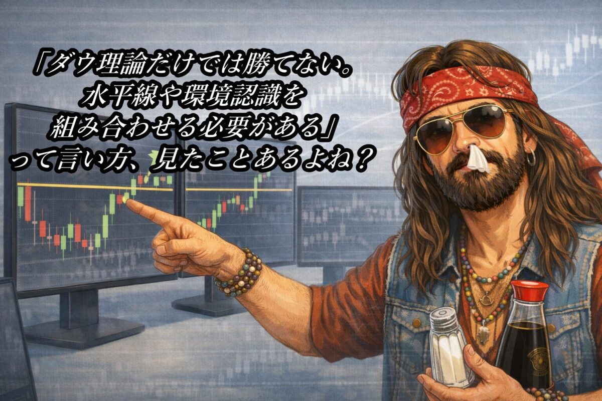 水平線や環境認識の使い方がわからない?高値・安値と上位足構造の確認