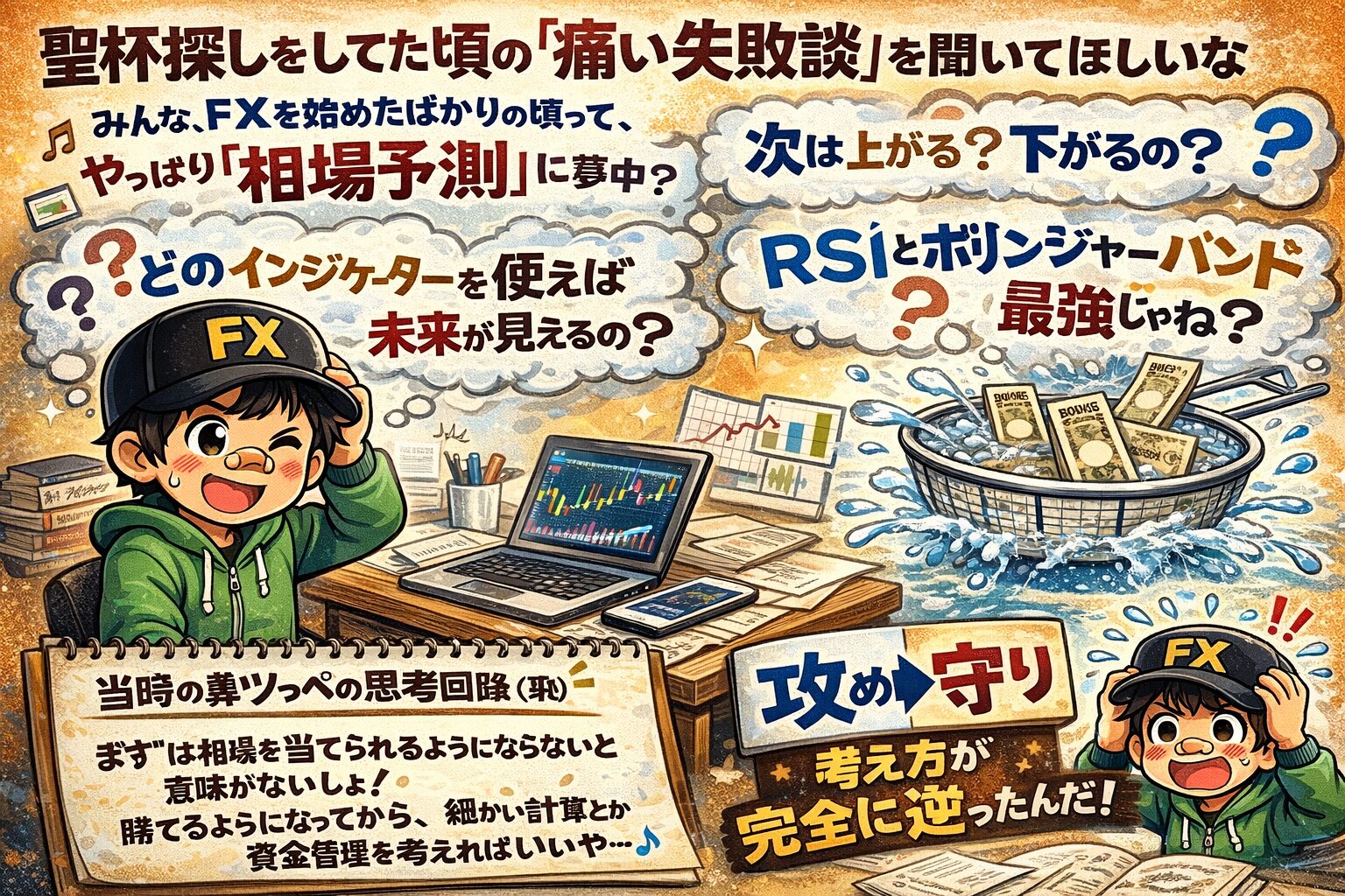 FX初心者が陥る「相場予測」や「聖杯探し」の失敗談とインジケーターに頼りすぎる思考回路
