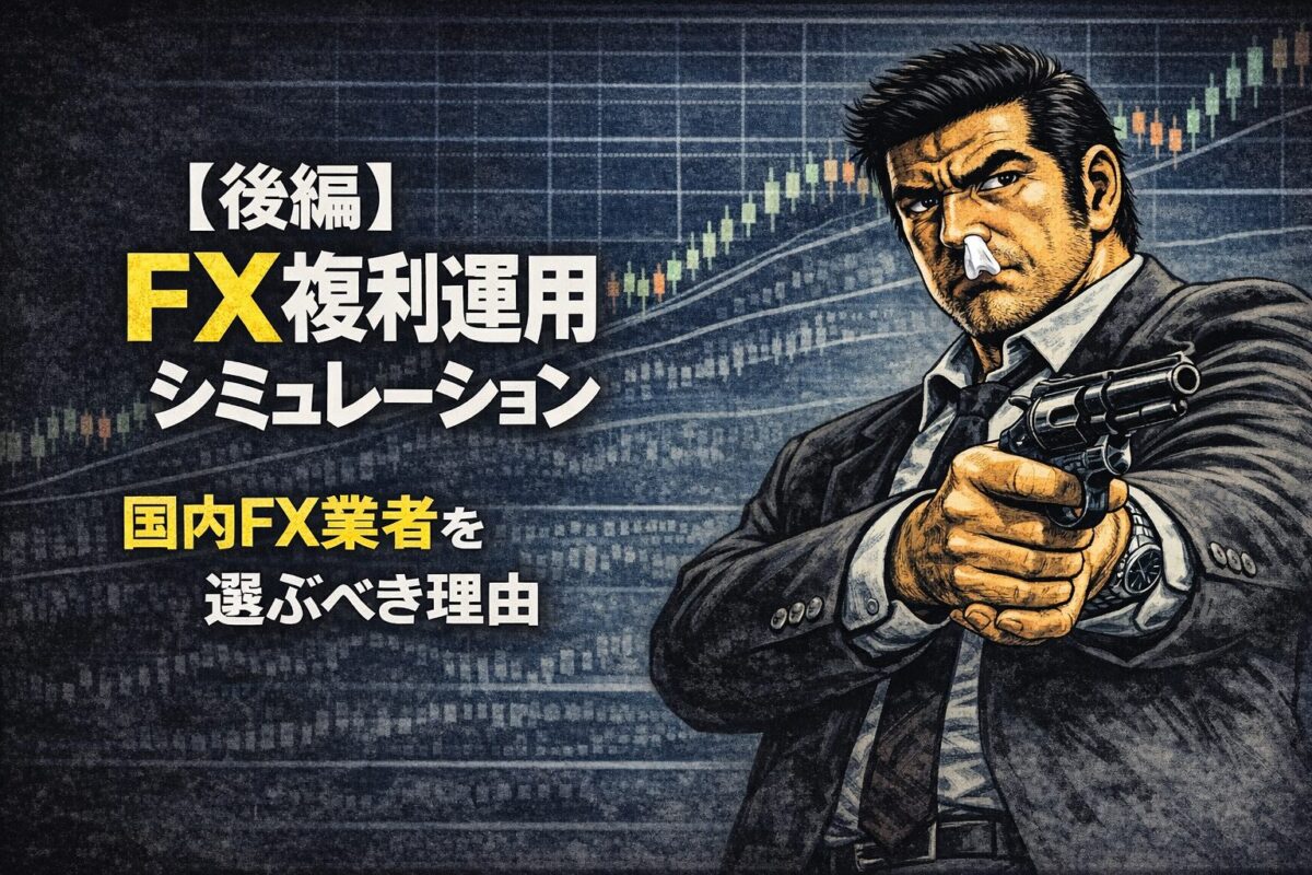 国内FX業者を選ぶべき理由の解説画像。複利運用に不可欠な1000通貨単位での細かいロット計算と、低スプレッドによるコスト削減が、長期的な資産形成と加速度的成長を支える。