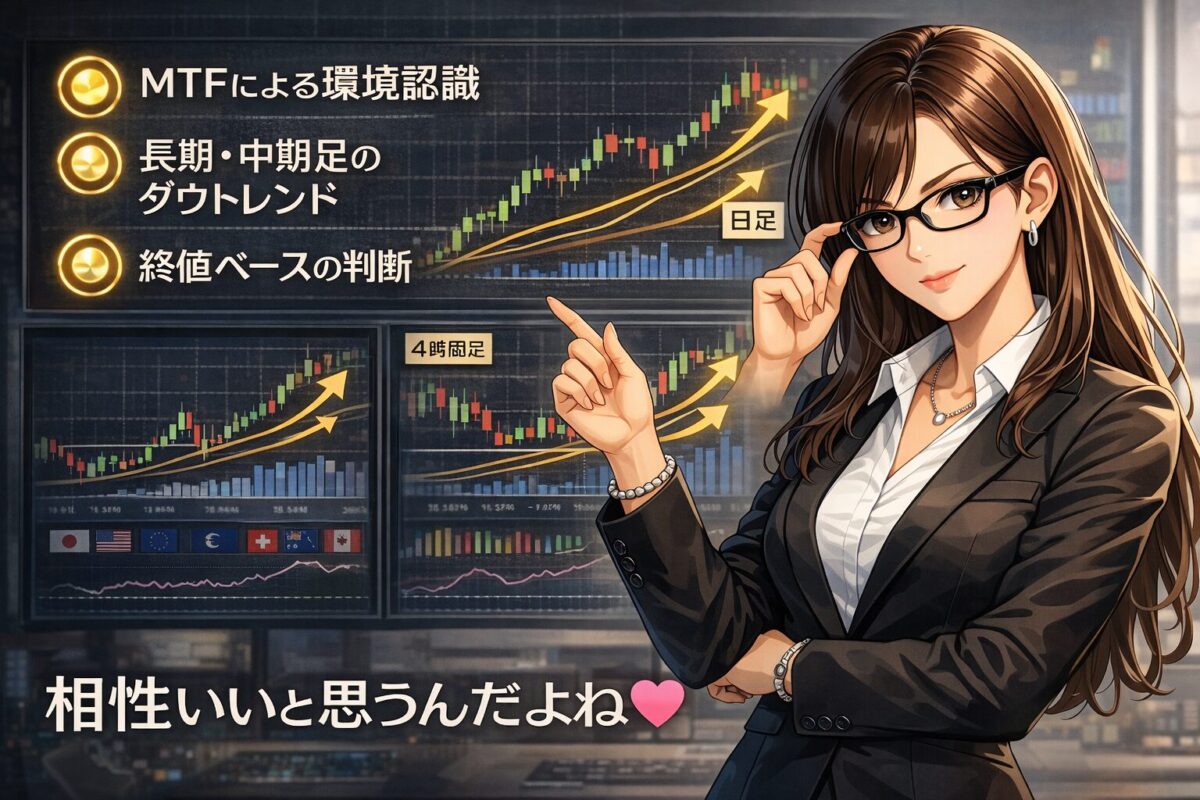 マルチタイムフレーム分析とダウ理論を用いた環境認識で重視すべき3つの判断基準
