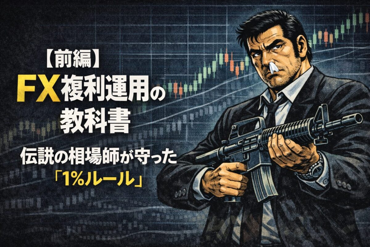 伝説の相場師が守ったFXの「1%ルール」。許容損失額を資金の1%に固定し破産確率を下げる資金管理術。