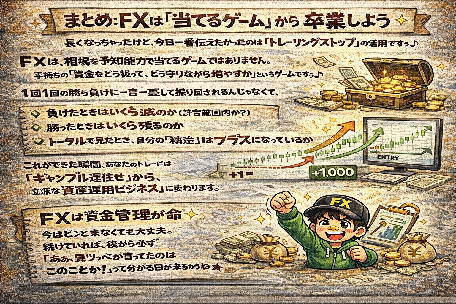 FXは相場当てゲームではなく資金管理ゲーム。ギャンブルから堅実な資産運用ビジネスへシフトするためのマインドセット