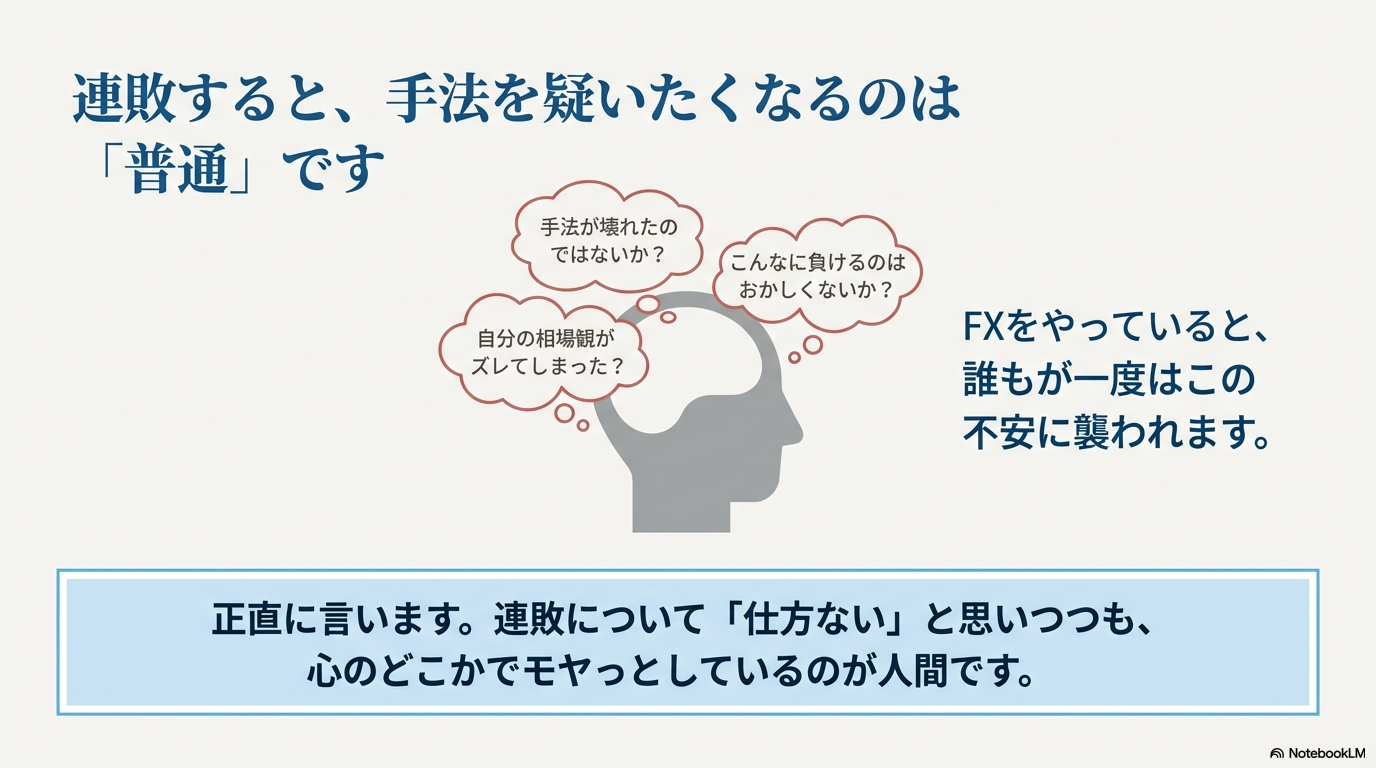 連敗すると手法を疑いたくなるのは普通の心理