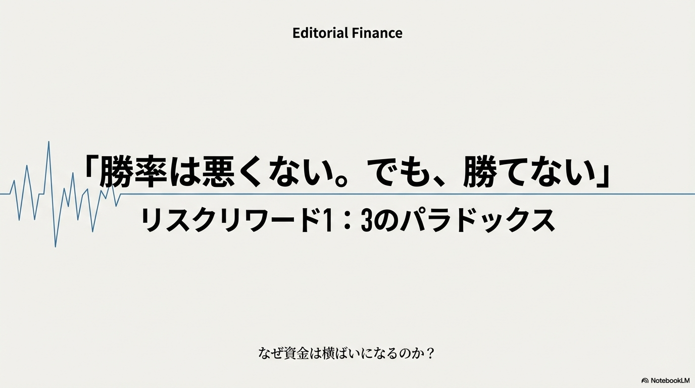 FXで勝率は悪くないのに勝てない理由。リスクリワード1:3のパラドックス