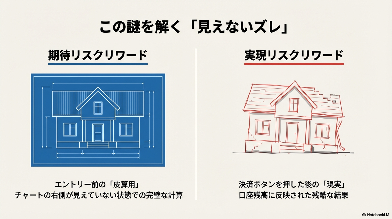 FXにおける期待リスクリワードと実現リスクリワードのズレ