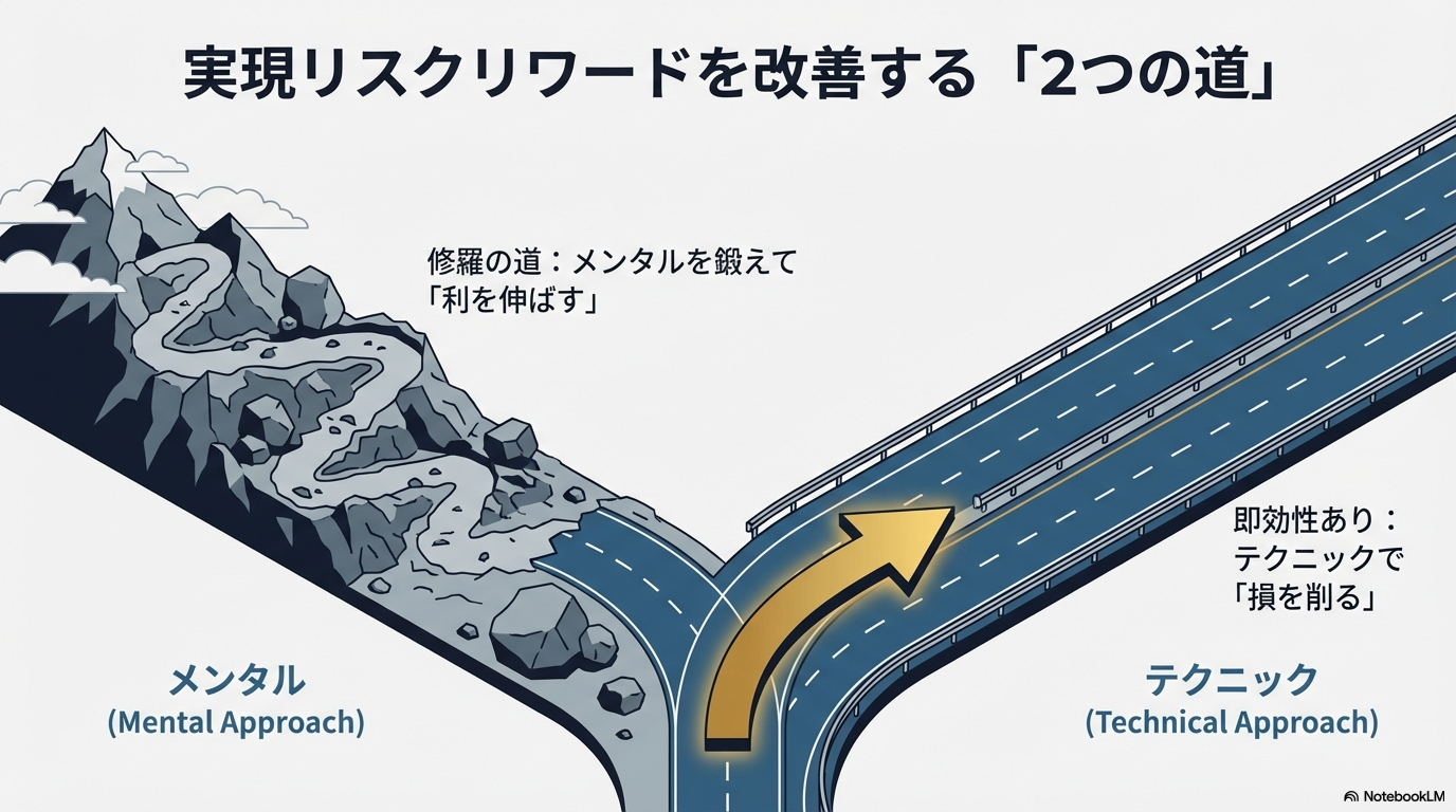 メンタルを鍛えて利を伸ばすか、テクニックで損を削るか