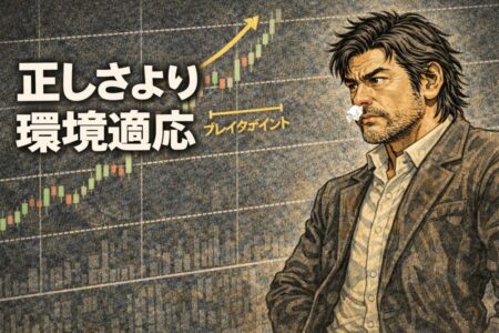 値幅と時間調整の浅さから、押し目が来ない相場を見分けるための判断基準を整理したFX分析イラスト