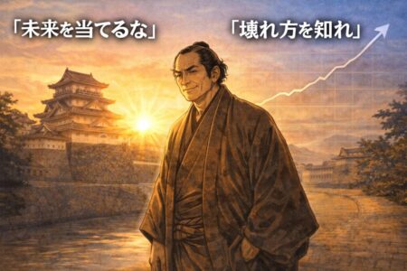 フォワードテストと資金管理によって長期的に生き残るFXトレード設計を表したイラスト。