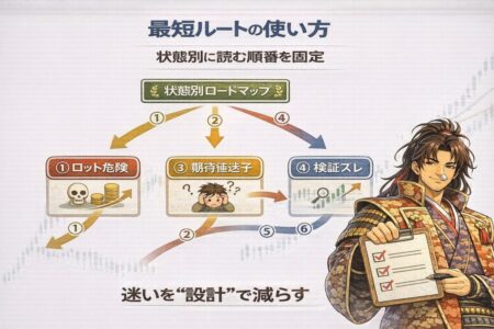 状態別に読む順番を示した最短ルート案内図