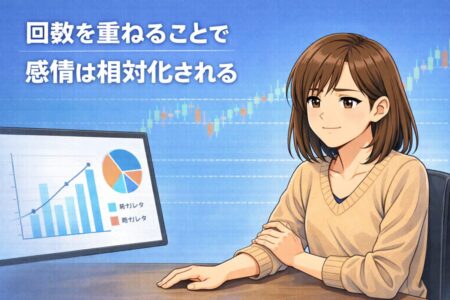 1回の結果を無意味化し回数で判断する現実的なトレード思考