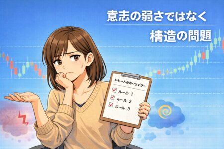 意志の弱さではなく構造的にルール遵守が難しくなるトレードの仕組み