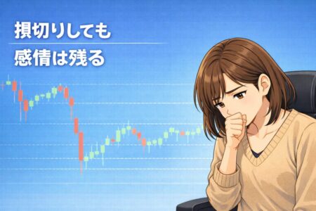 損切り後も後悔や納得できない感情が残るトレードの難しさ