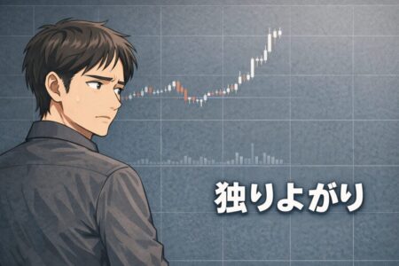 市場参加者がほとんど意識していないマイナーなラインを抜けても価格が伸びない典型例の図解