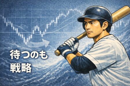 スイング構造を基準にした押し目買いと戻り売りの考え方を説明する相場イメージ