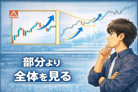 環境認識を欠いたロールリバーサル判断が失敗につながることを示した注意喚起イラスト