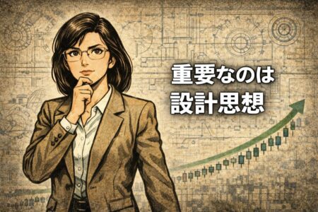 インジケーターよりも損益設計と考え方が重要であることを示したイメージ